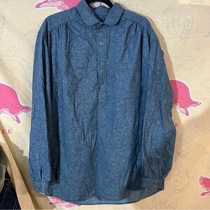 Vintage the Old Frontier Clothing Co. Paisley Partial Button Western Style Shirt